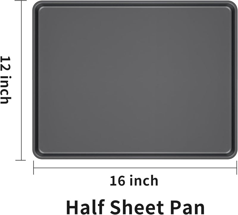 BLISI 16" x 12" Half Sheet Pan, Nonstick Carbon Steel Baking Sheet for Oven, Cookie Sheet Tray for Baking, Roasting, and Meal Prep - Image 2